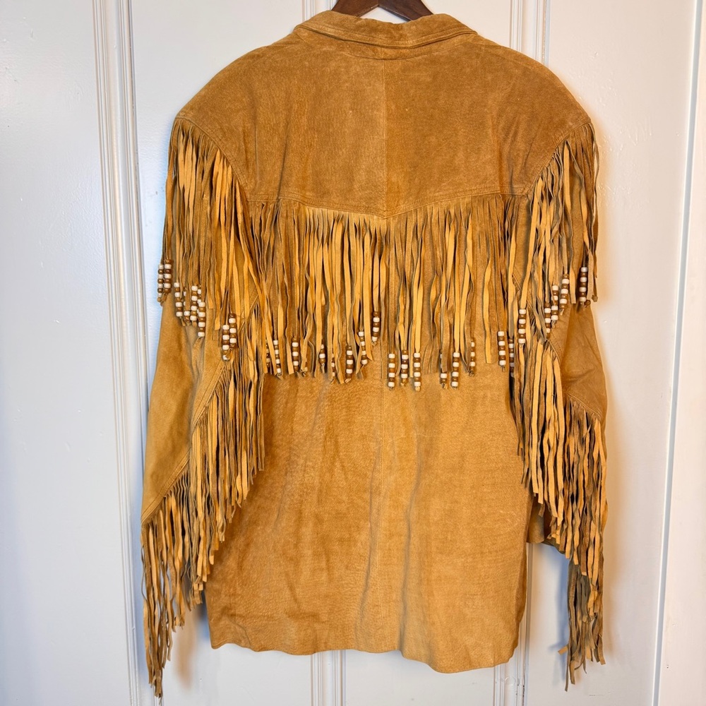 Vintage Desperado Suede Fringe Beaded Jacket – Western Boho Style Size 1 X - Picture 13 of 16